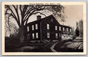 Postal: Denison Homestead, Mystic, CT, tarjeta Fairbanks, borde blanco, sin publicar - Imagen 1 de 2