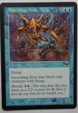 MAGIC THE GATHERING MTG 2002 ONSLAUGHT BLUE ASCENDING AVEN CREATURE ENGLISH CARD