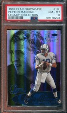 1999 Flair Showcase Legacy #18L /99 Peyton Manning card PSA 8