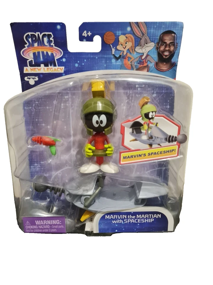Marvin The Martian Space Jam A New Legacy  With Spaceship 4" Figure New - Image 1 of 4