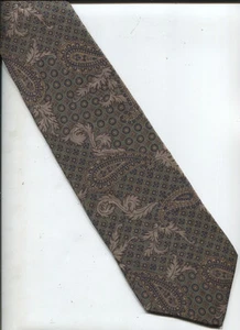 NEW CLASSIC BILL BLASS 100% SILK PAISLEY NECK TIE NECKTIE SAGE HOLIDAY GIFT - Picture 1 of 1