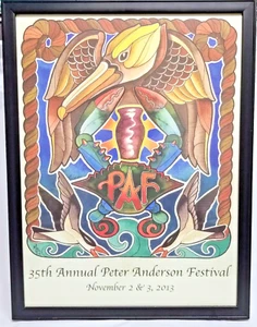 RARE 35th Peter Anderson Arts & Crafts Festival POSTER 2013 MATT STEBLY, Framed - Picture 1 of 9