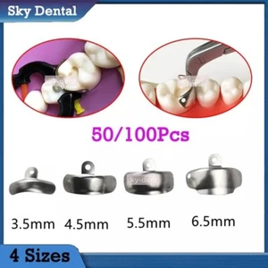 50Pcs Dental Matrix Bands Sectional Contoured Metal Matrices Refill Band 3.5-6.5 - Picture 1 of 16