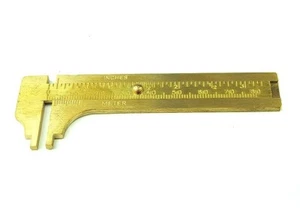 Proops Brass 3" Vernier Caliper Measuring Gauge inches & mm Scale Size D8012 - Picture 1 of 1