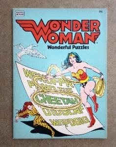Vintage Coloring Book Wonder Woman 1980s Distressed Used Children Activity - Picture 1 of 11