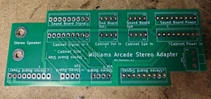 Williams Arcade Stereo Upgrade Adapter PCB Sinistar Joust Stargate PCB ONLY - Picture 1 of 7