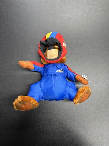 Nanco Vintage NASCAR Race Brown Bear Mascot 9" Plush Stuffed Animal Toy 1997 Cover
