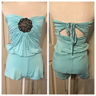 Mameluco Sky Brand XS Aqua Medallion espalda abierta sin tirantes-nuevo con etiquetas-extra pequeño Foto 1 de 4