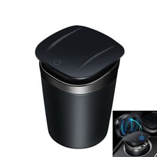 Portable Car Ashtray Cigarette Smoke Cigar Ash Cup With Blue LED Light Universal