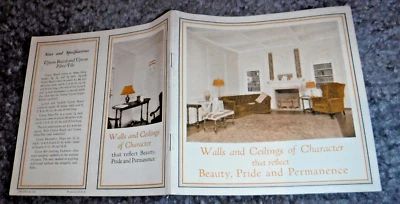 LIBRO DE AZULEJOS DE FIBRA Y TABLERO UPSON - VINTAGE 1929 - PAREDES Y TECHOS DE CARÁCTER Foto 1 de 4