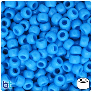 BeadTin Tropic Blau Undurchsichtig 9 mm Fass Pony Perlen (500 Stück) - Bild 1 von 1