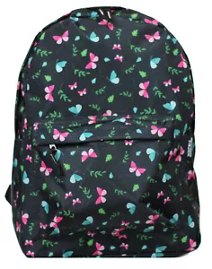 Butterfly Print All Over Backpack 16 inches Black Girl - Picture 1 of 3