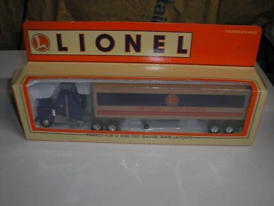 Plataforma de camión tractor y remolque Lionel Lines escala 0,027 azul Foto 1 de 4
