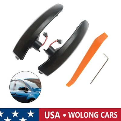 Side Mirror Left & Right LED Turn Signal Lamp Pair for 2015-2017 Ford C-Max - Image 1 of 4