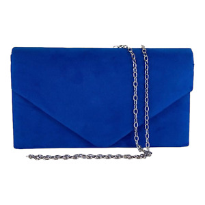 Pochette blu elettrico donna cerimonia borsetta elegante a busta borsa piccola
