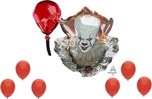 Pennywise IT Scary Clown It Halloween party balloons Decoration Supplies Red - Picture 1 of 1