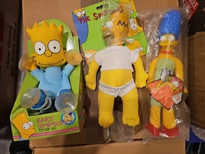 VTG “The Simpsons” Homer Marge Bart Simpson 12” Doll Burger King 1990 Plush-NEW - Picture 1 of 5
