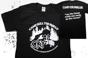 CKY CAMP COUNSELOR Kill Yourself Escape Hellview Shock & Terror Lyric Band Shirt - Bild 1 von 7