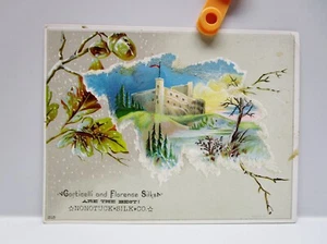 Vintage - Advertising Card - Corticelli & Florence Silks - NONOTUCK SILK CO. - Picture 1 of 3