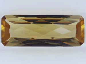SUNSET QUARTZ 28x10 MM EMERALD CUT CHECKERBOARD TOP SENSATIONAL COLOR AAA F-330 - Picture 1 of 1