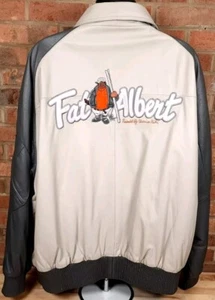 Platinum Fubu Fat Albert Leather Ski Jacket Mens Size 5XL Vintage  - Picture 1 of 9