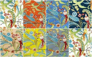 Indian Natural Hand Block Bird Printed 5 Yard Sanganeri Cotton Dress Fabric - Picture 1 of 9