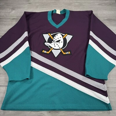 Camiseta deportiva vintage CCM Anaheim Mighty Ducks talla grande de colección hockey Canadá Foto 1 de 4