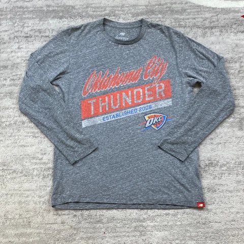 Oklahoma City Thunder Jacket Adult Medium Gray Long Sleeve OKC Basketball NBA Cover