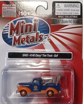 CMW Mini Metals #30403A 1941-1946 Chevrolet Tow Truck Gulf Towing Service HO1/87 - Image 1 of 4