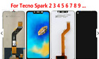 For Tecno Spark 2 3 4 5 6 7 8 9 10 Go LCD Display Touch Screen Assembly Black