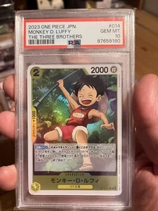 One Piece Card Monkey D. Luffy ST13-014 The Three Brothers Psa10 JP - Foto 1 di 3