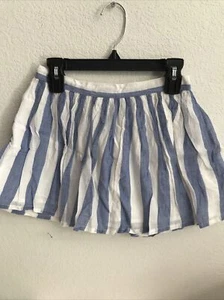 Joe Fresh Jugend Mädchen gestreifter Rock Medium 8 blau weiß gefüttert Ret $ 32 (TW-1242) - Bild 1 von 4