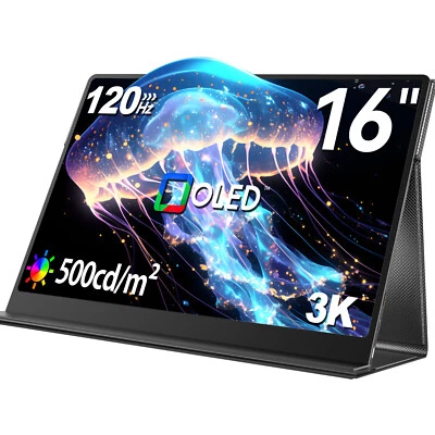16 Inch 3K 120Hz Portable Screen 2880x1800 OLED Gaming Monitor FreeSync Monitor - Image 1 of 4