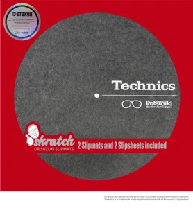 "Par de alfombrillas Dr. Suzuki vs Technics Scratch Edition en gris 12" - Imagen 1 de 5