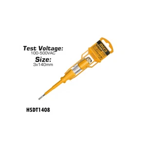 Ingco Test Pencil Small Voltage Tester Screwdriver Slotted Electrician 140mm - Picture 1 of 2