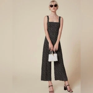 Reformation Spades Square Neck Wide Leg Jumpsuit Flores Daisy Floral XS $198 - Picture 1 of 16