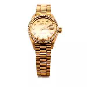 Rolex Lady-Datejust 6917 Gold 26 mm ca. 1978/79 Rolex Diamond Bezel + Dial - Bild 1 von 20