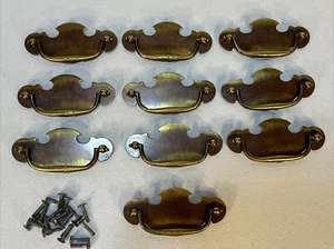 Messing Schubladengriffe Ziehen 10 Stück Vintage - Bild 1 von 16