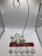 2019 Hallmark KOC Snowflake Ornament Hanger Display Stand With 5 Hooks Exclusive