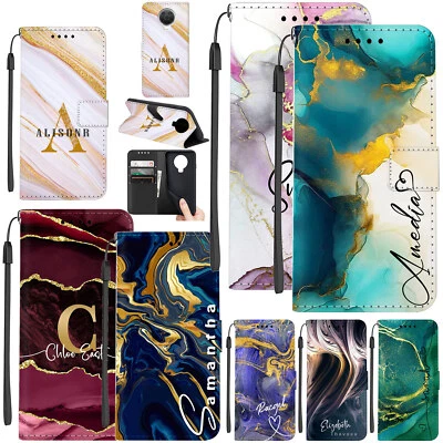 Foldable Stand Wallet Cover Personalised Leather Case For Nokia C22 C21 C31 G22 - image 1 of 4