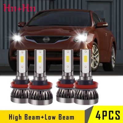 Combo LED Headlight Bulbs for Nissan Altima 2007-2018 High Low Beam White 4pcs U - Image 1 of 4