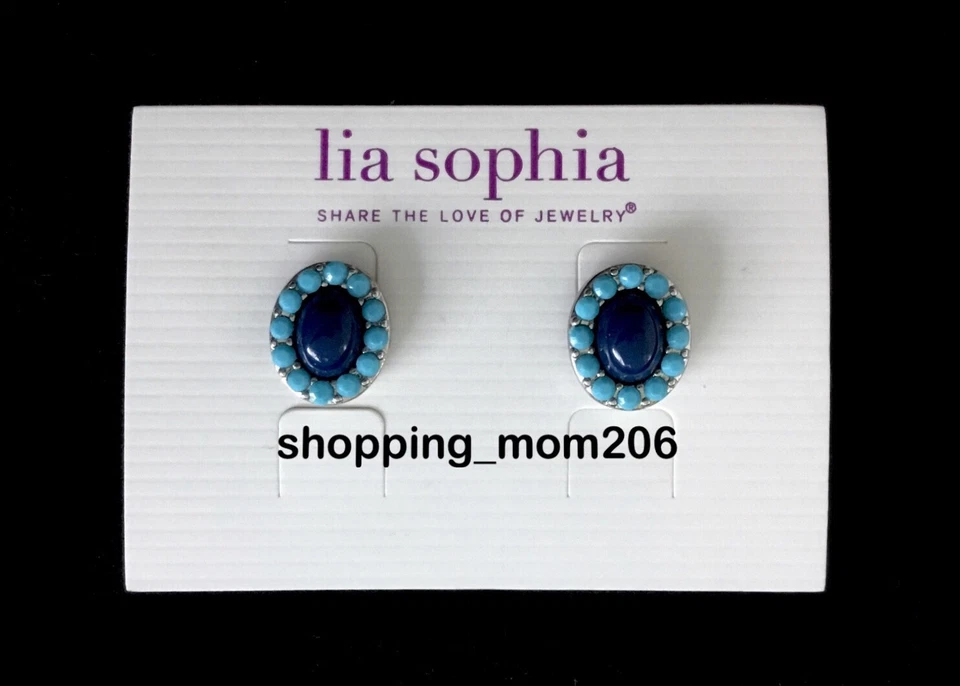 Aretes Lia Sophia "Pinch" - Elección de orquídea azul / rosa polvorienta Foto 1 de 1