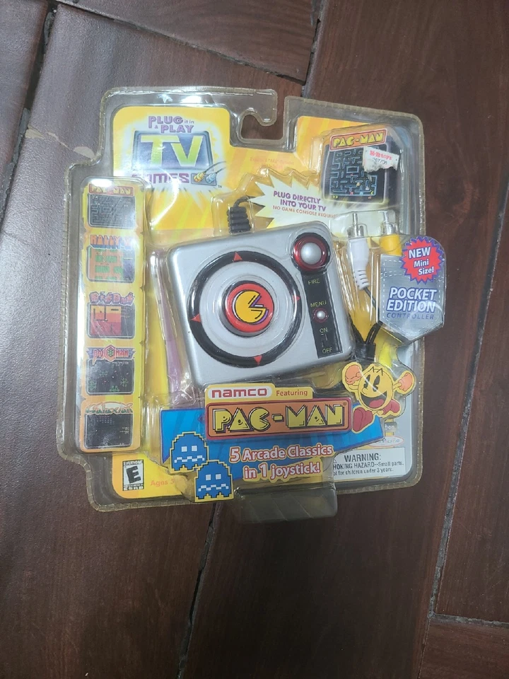 Namco Pac-man 5 in 1 Plug and Play TV Game Jakks Pocket Edition 2004