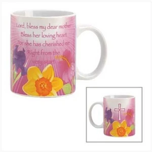 ORACIÓN POR MADRE Taza de Café Floral Rosa Taza Bendición Poema Mamá Día de la Madre Regalo - Imagen 1 de 1