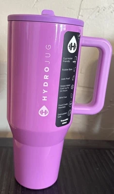 Hydrojug Shiny Neon Pulse Purple Traveler 40oz Limited Bottle Cup New IN HAND - Image 1 of 4