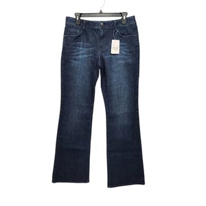 NWT CAbi Dark Wash Blue Denim Flare Leg Style# 511R Jeans Women's 8 - Picture 1 of 8
