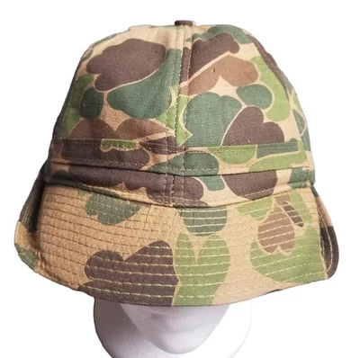 Cubiertas de oreja forradas vintage estilo Jones pato camuflaje cubo caza talla M/L Foto 1 de 4