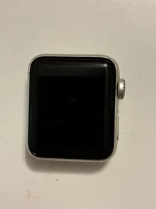 Apple Watch Series 3 38mm Black Sport Band - Silver Gray - LOCKED FOR PARTS ONLY - Picture 1 of 7