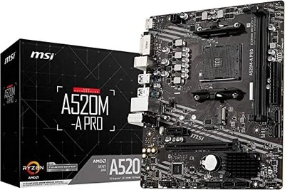 Placa madre MSI A520M-A PRO AMD AM4 Micro ATX para Ryzen 5000 Series NUEVA JP - Imagen 1 de 4