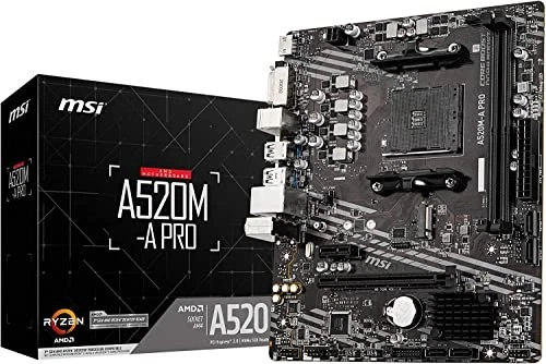 Placa madre MSI A520M-A PRO AMD AM4 Micro ATX para Ryzen 5000 Series NUEVA JP - Imagen 1 de 4